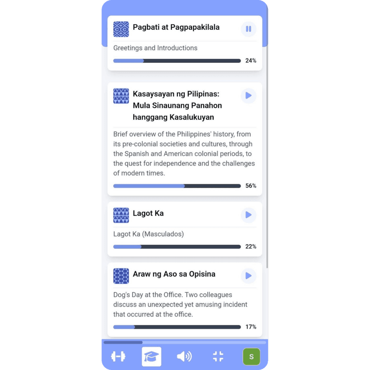 Screenshot of the Topic Menu